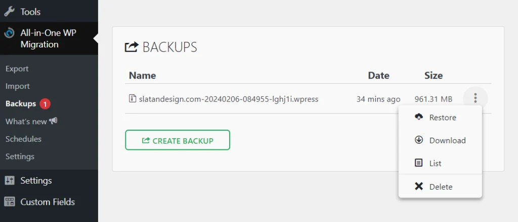 ไฟล์ BackUp