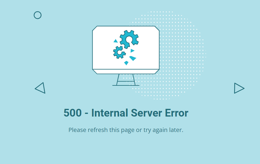 หน้าตาปัญหา 500 Internal Server Error ใน WordPress
