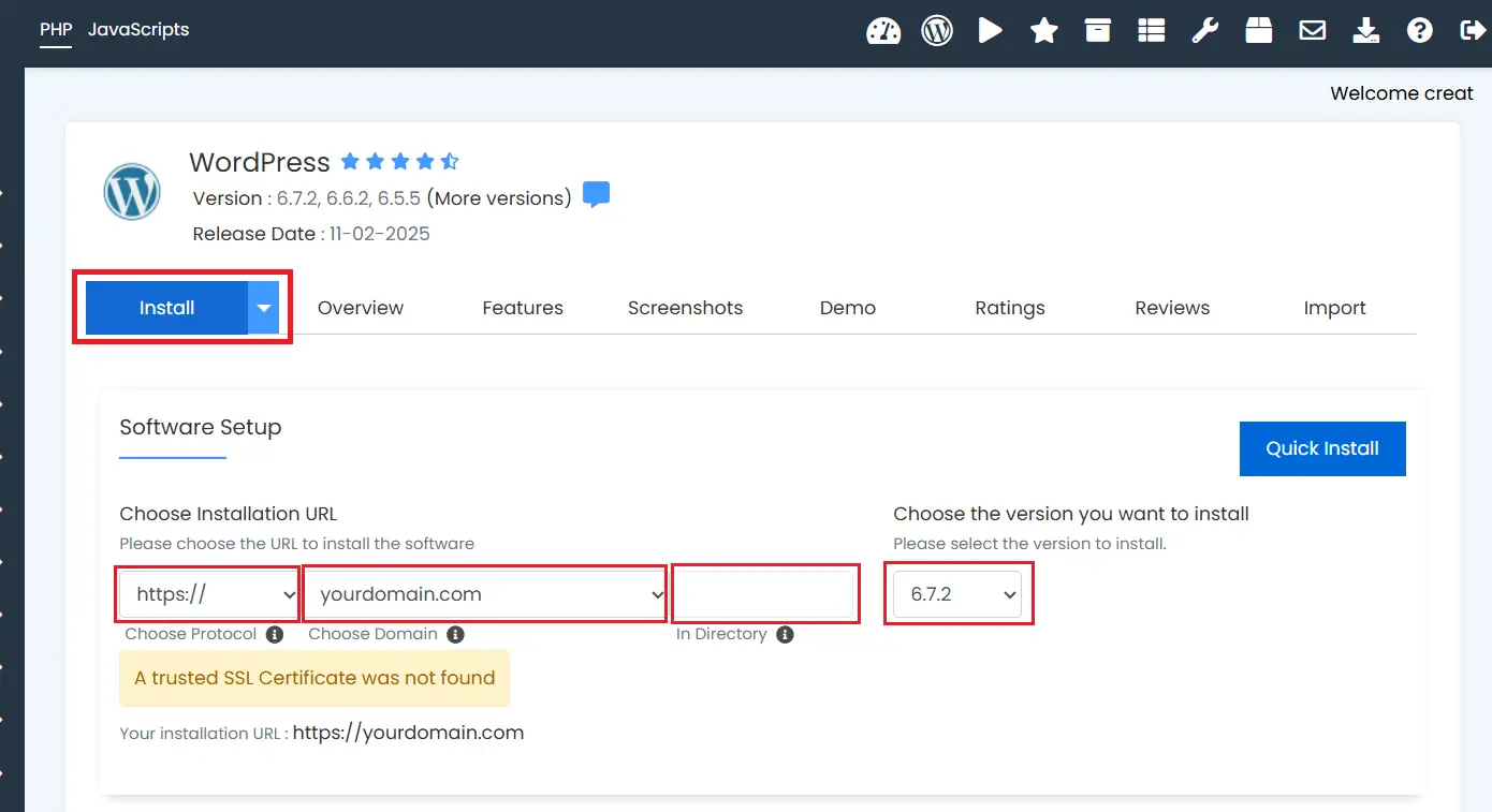 Setup URL Setup URL