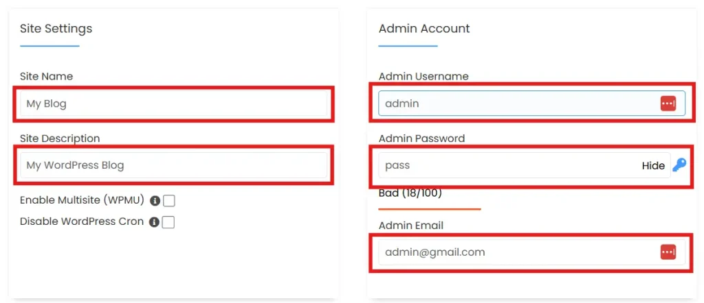 Site Settings Site Settings