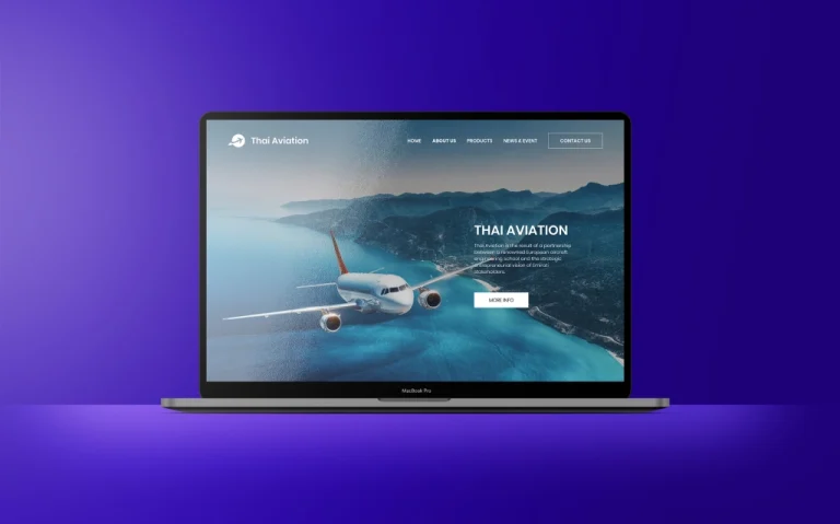 ผลงานทำเว็บไซต์ Thai Aviation วิศวกรรมการบิน | Teeneeweb